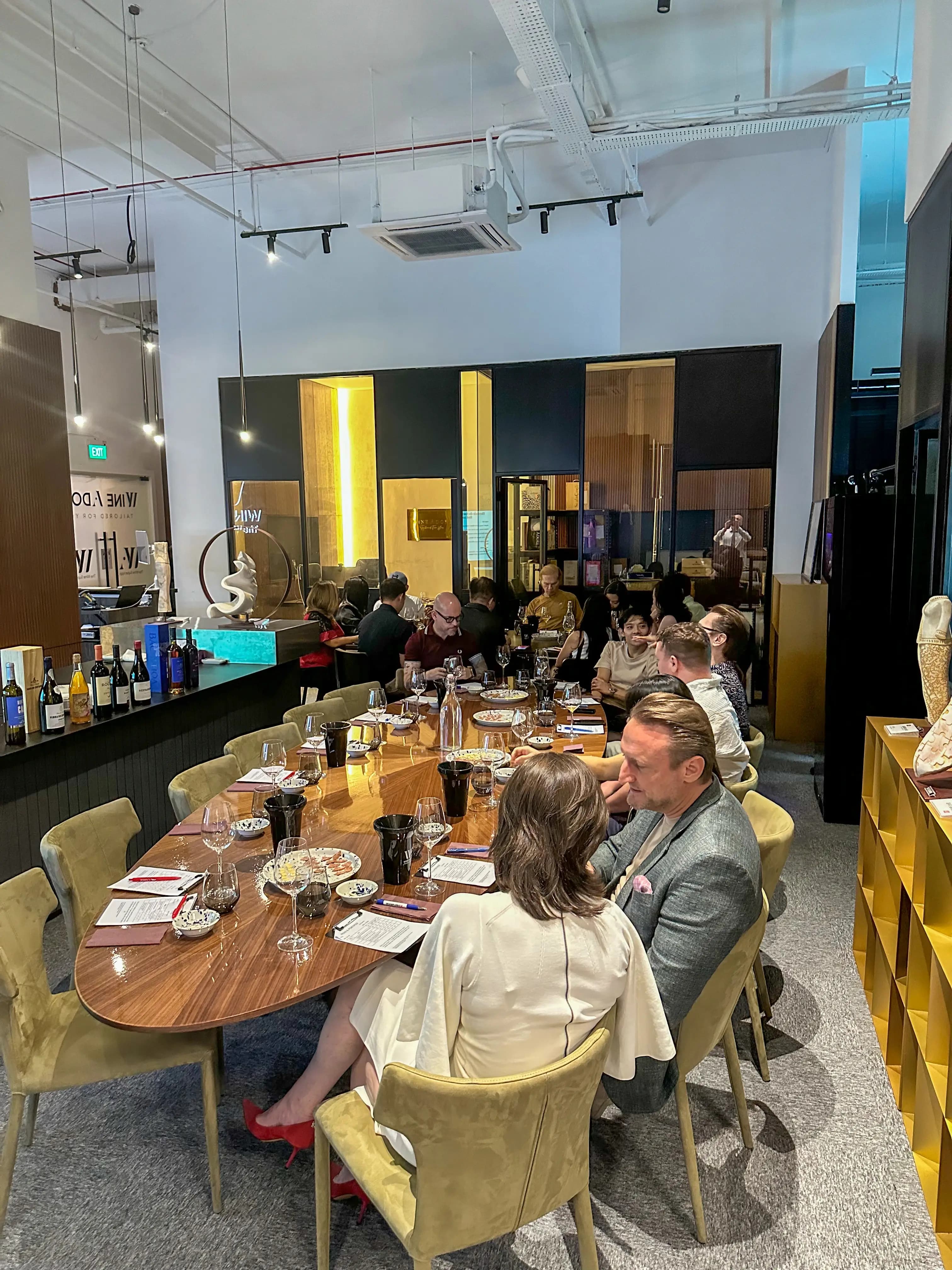 Guests enjoying a guided tasting